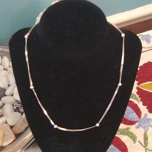 Italian .925 silver ball necklace